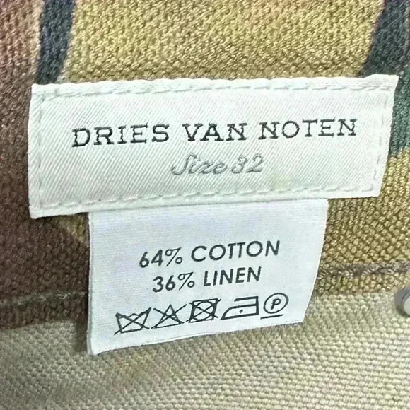 DRIES VAN NOTE Camouflage Cotton/Linen Suit - Picture 9 of 13